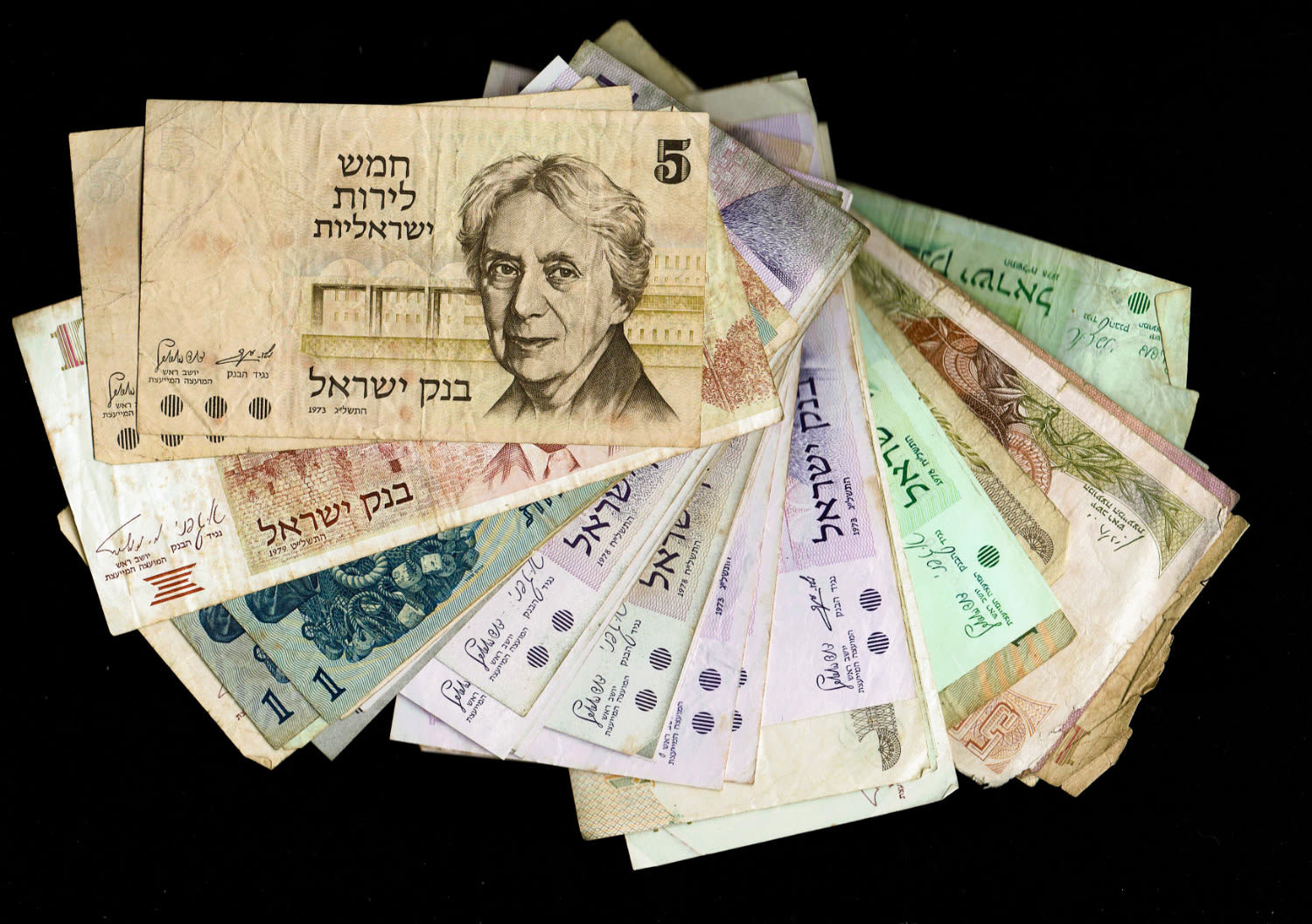 Israel - a huge lot of banknotes, a large amount of banknotes from different series of the State of Israel ... - 1 6