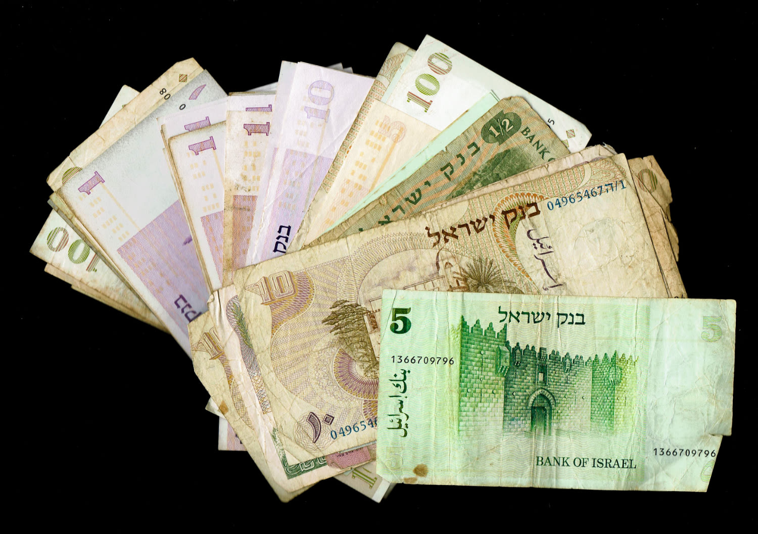 Israel - a huge lot of banknotes, a large amount of banknotes from different series of the State of Israel ... - 1 7