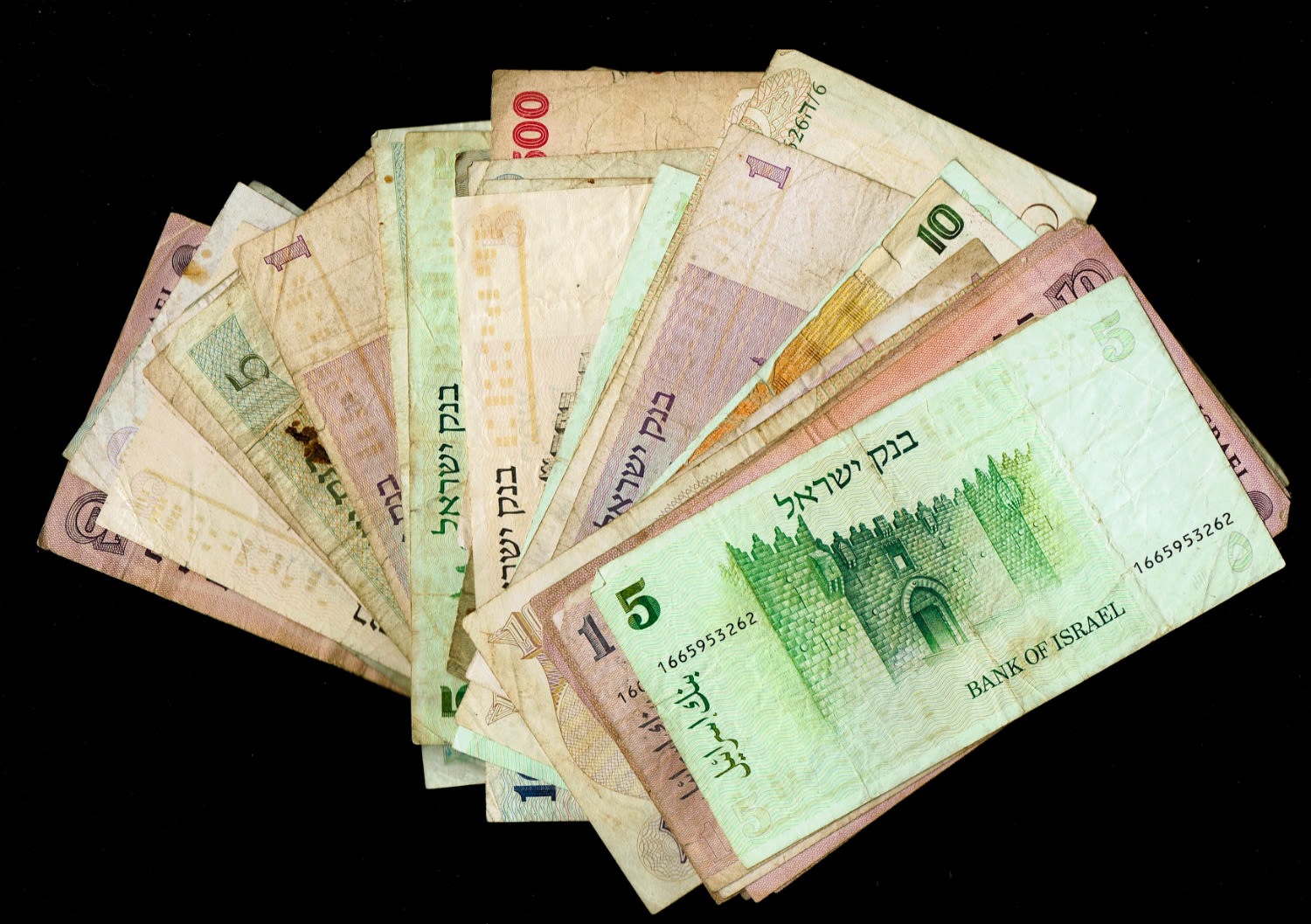 Israel - a huge lot of banknotes, a large amount of banknotes from different series of the State of Israel ... - 1 9