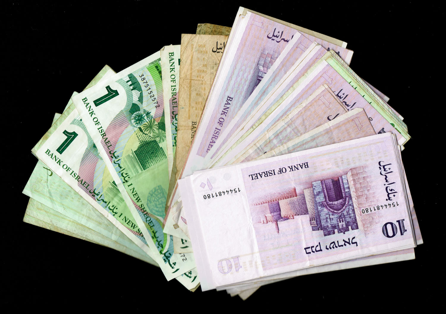 Israel - a huge lot of banknotes, a large amount of banknotes from different series of the State of Israel ... - 1 5