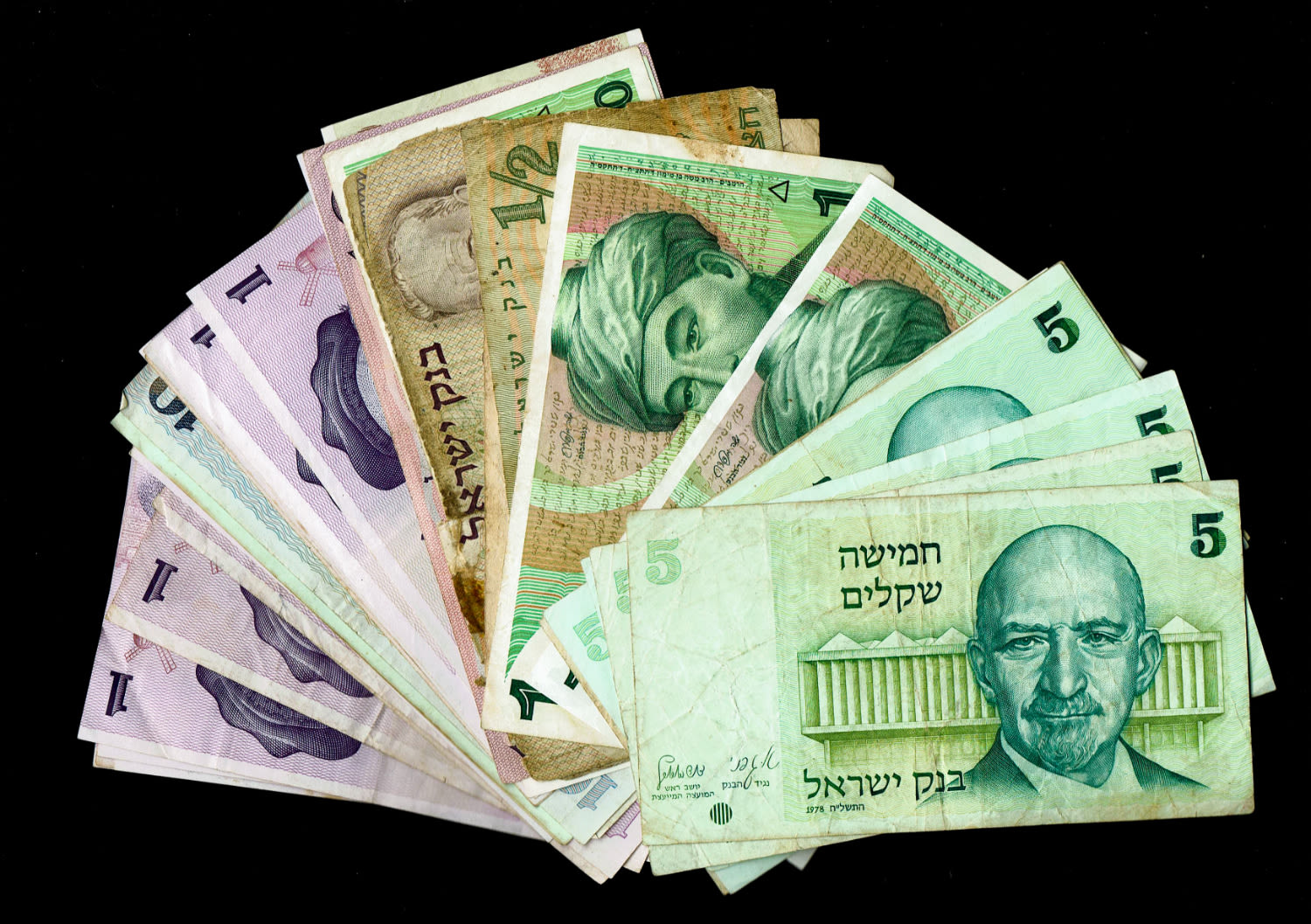 Israel - a huge lot of banknotes, a large amount of banknotes from different series of the State of Israel ... - 1 4