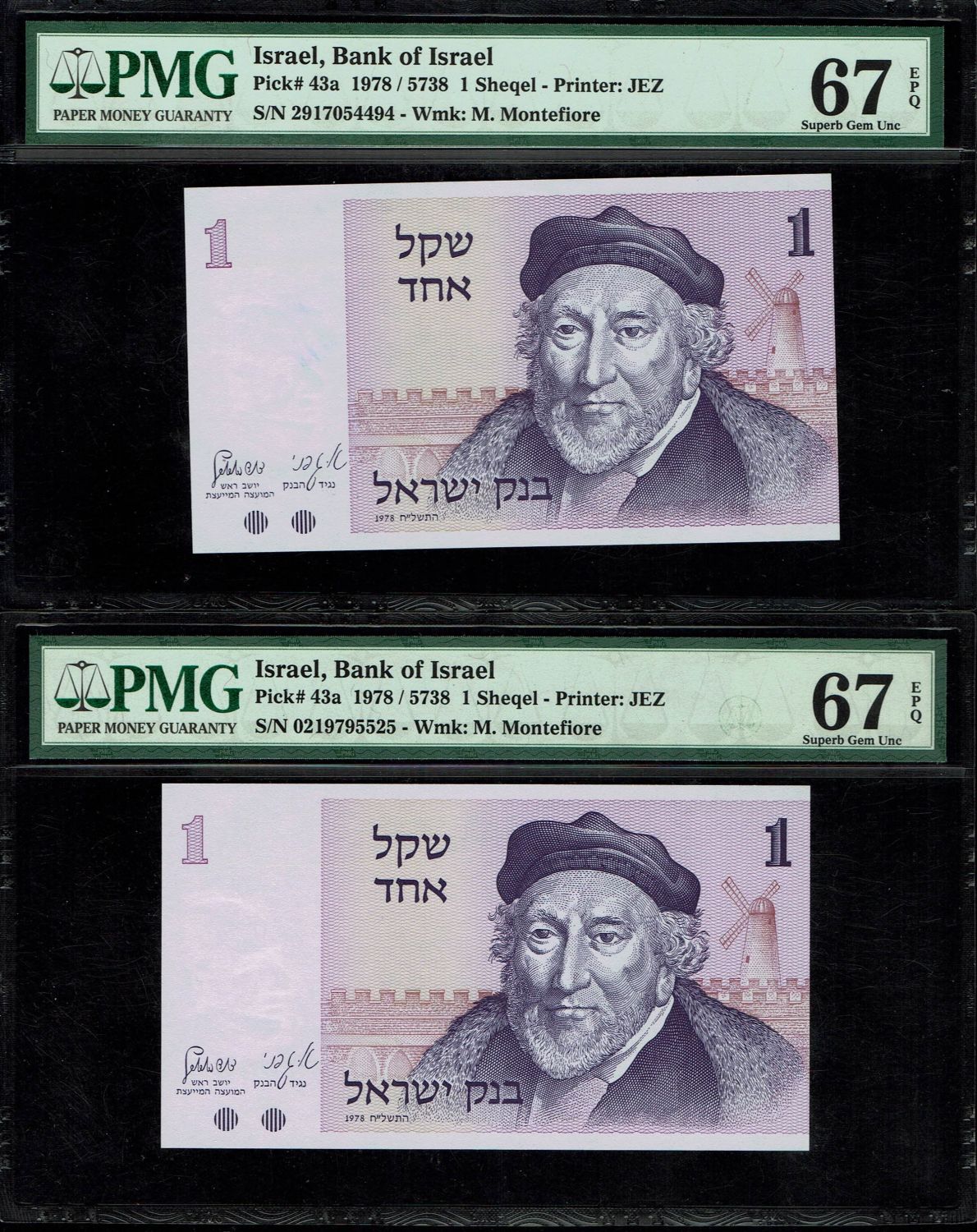Israel - 3 banknotes of 10 Lirot 1973 - PMG 67 EPQ
The Gates series is the latest in Israeli lira ... - 1 1