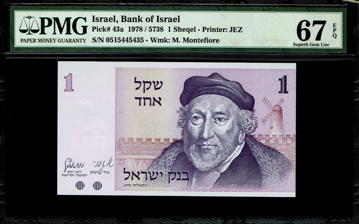 Israel - 10 Lirot 1973 - PMG 67 EPQ
The Gates series is the latest in Israeli lira series and ... - 1 0