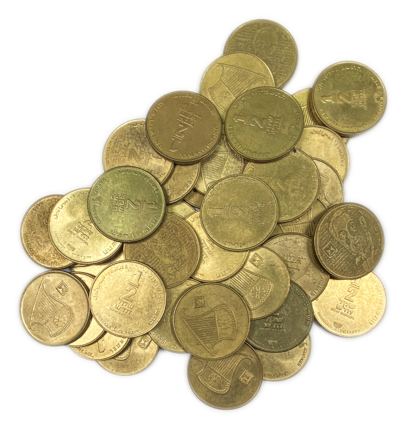 Israel - Dozens of 1/2 Sehqel coins, different years, some with the illustration of Baron de Rothschild on the back ... - 1 0
