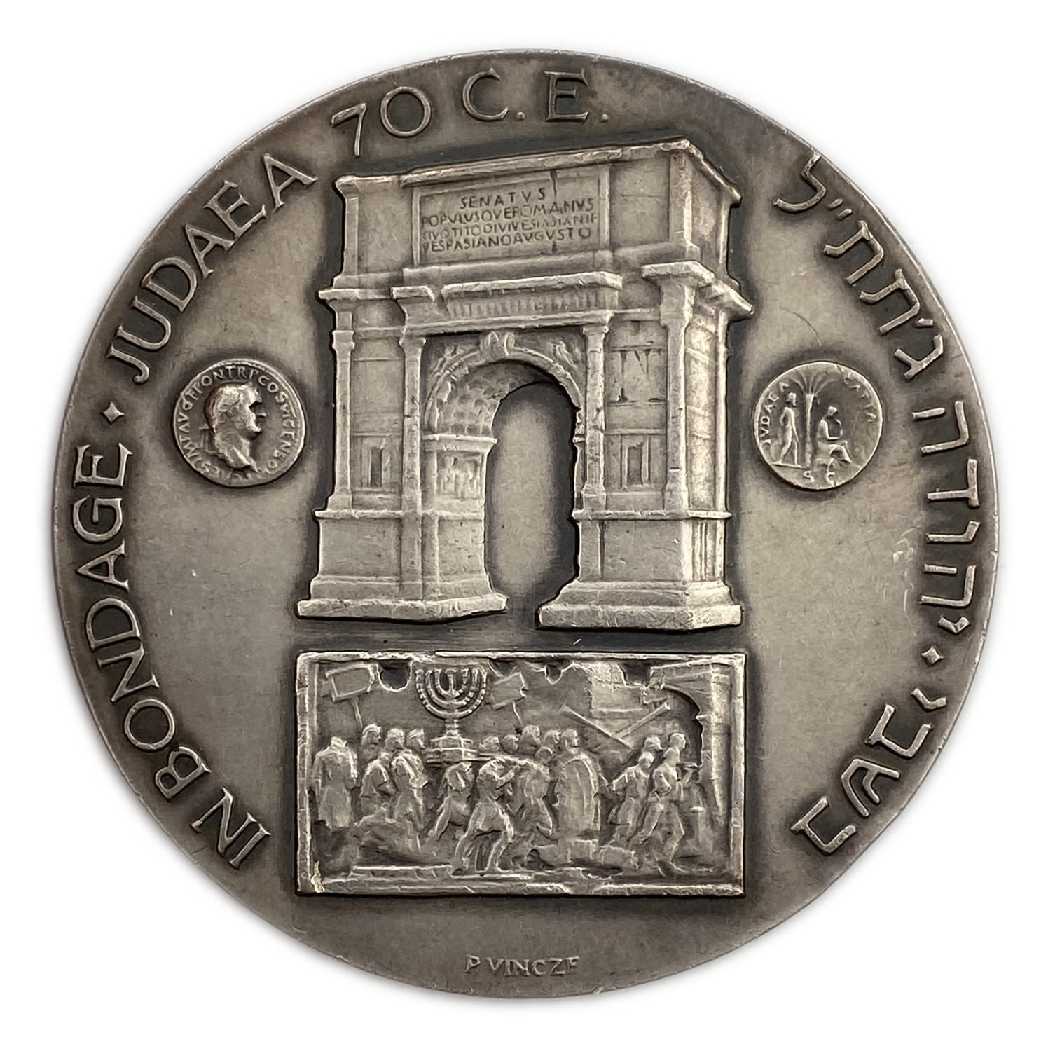 Israel - Silver Medal "In the Captivity of Judah - Bnei Horin" 1965 - Silver Fine, 99.1g
Medal ... - 1 0