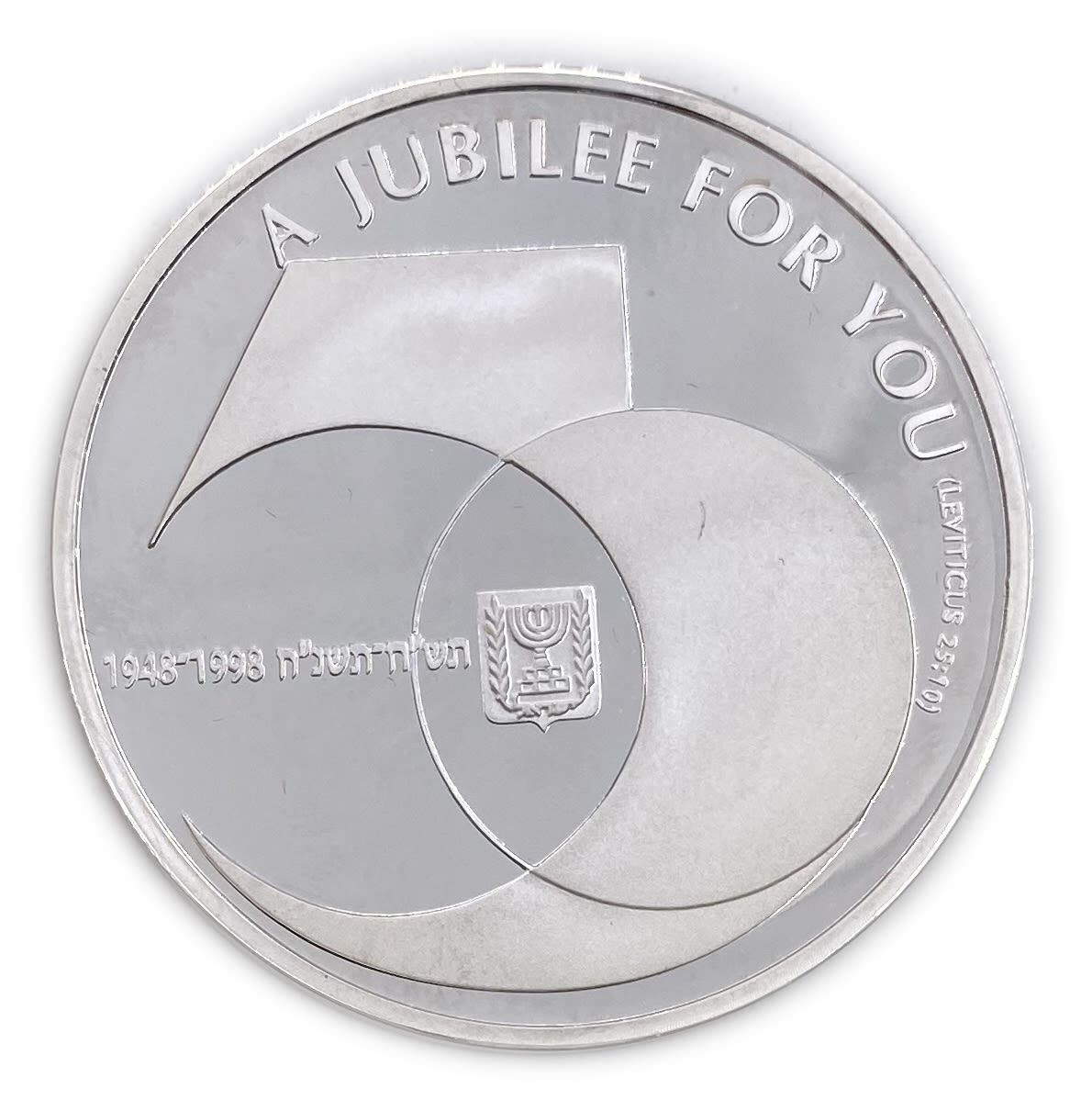 Israel - Silver Medal Jubilee for Israel - 999 silver, 62 g, 50 mm.
50 years of the State of Israel ... - 1 0