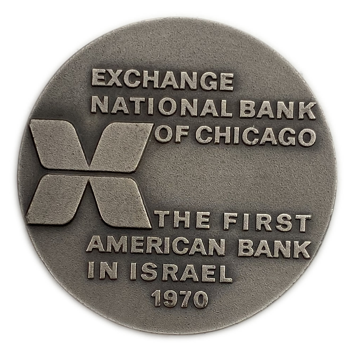 Israel - Exchange National Bank of Chicago - 935 silver medal, 40m, 45mm.
Medal, 5732-1972 ... - 1 1