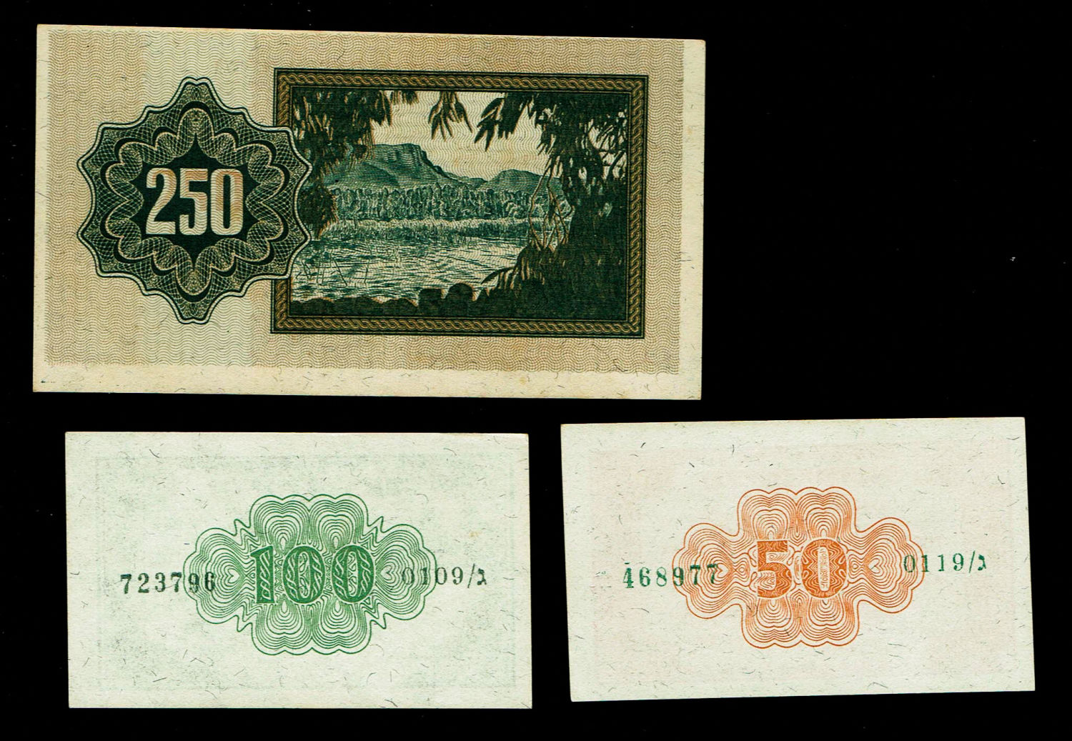 Israel - 50, 100, 250 Pruta 1952 - AU-UNC
In 1952 it was decided to issue, in ... - 1 1