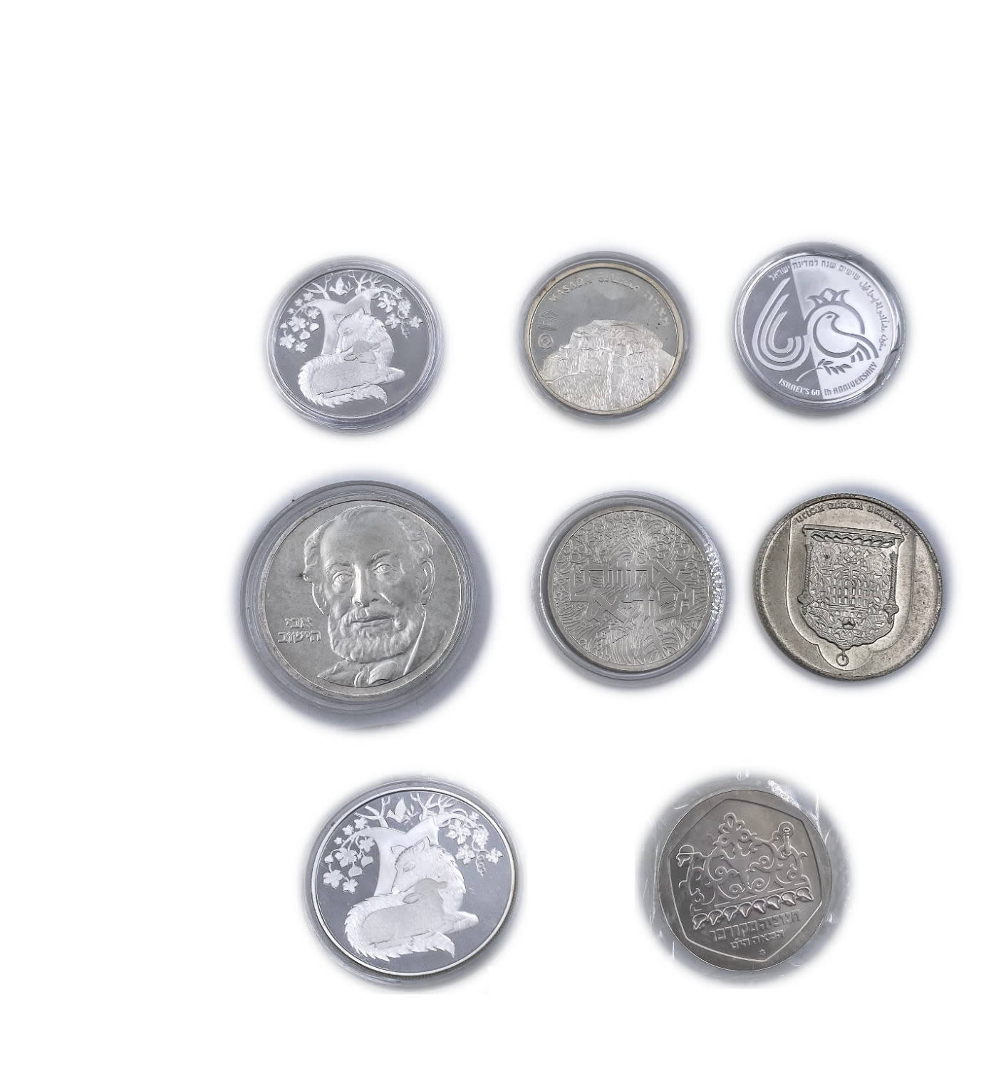 Israel - large lot of 8 silver coins, different years - UNC
Topics:
NIS 1 2007 - And ... - 1 2