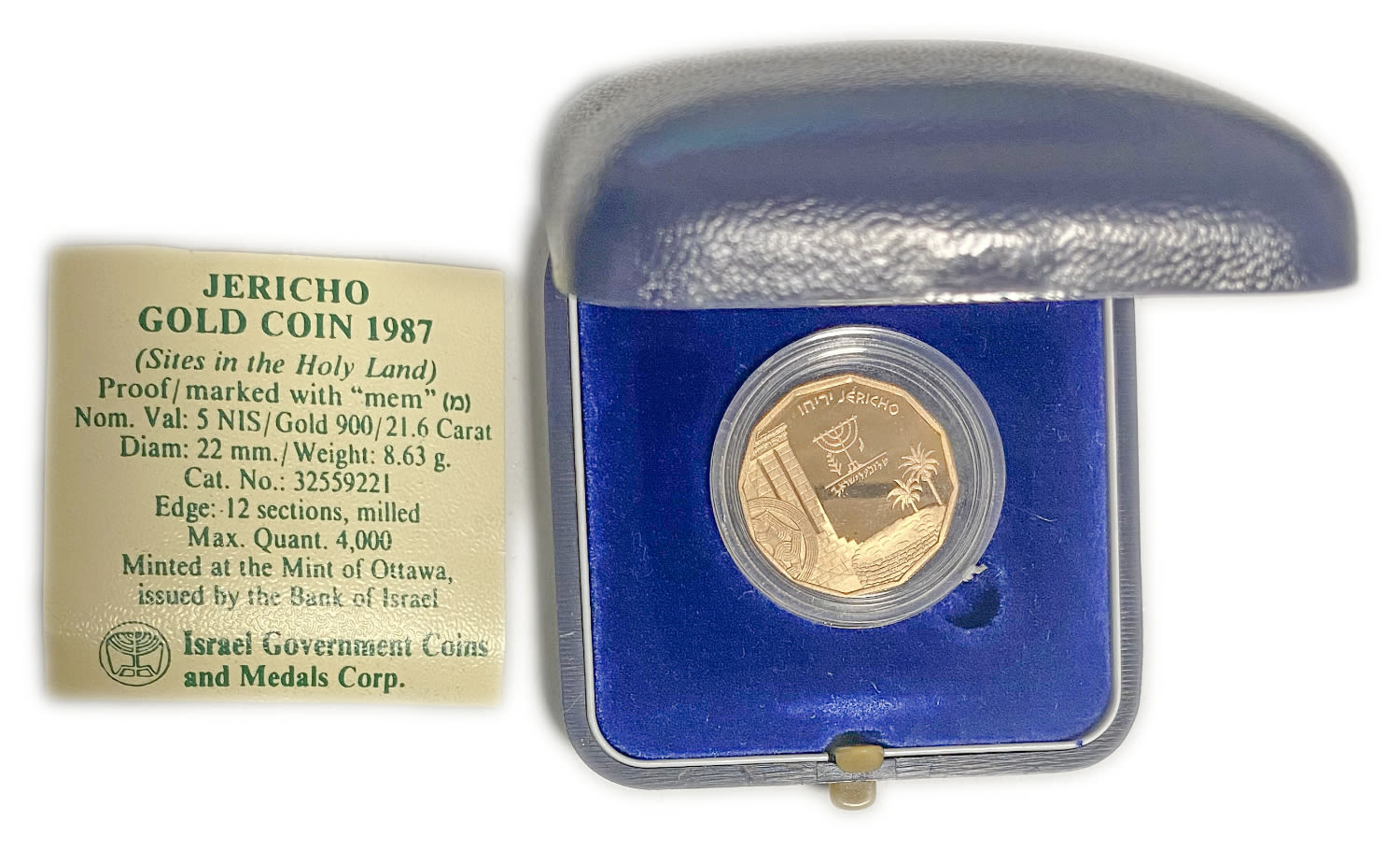 Israel - Gold coin NIS 5 - 900 gold, weight 8.63 g, 22 mm
Jericho
Sites in the ... - 1 3