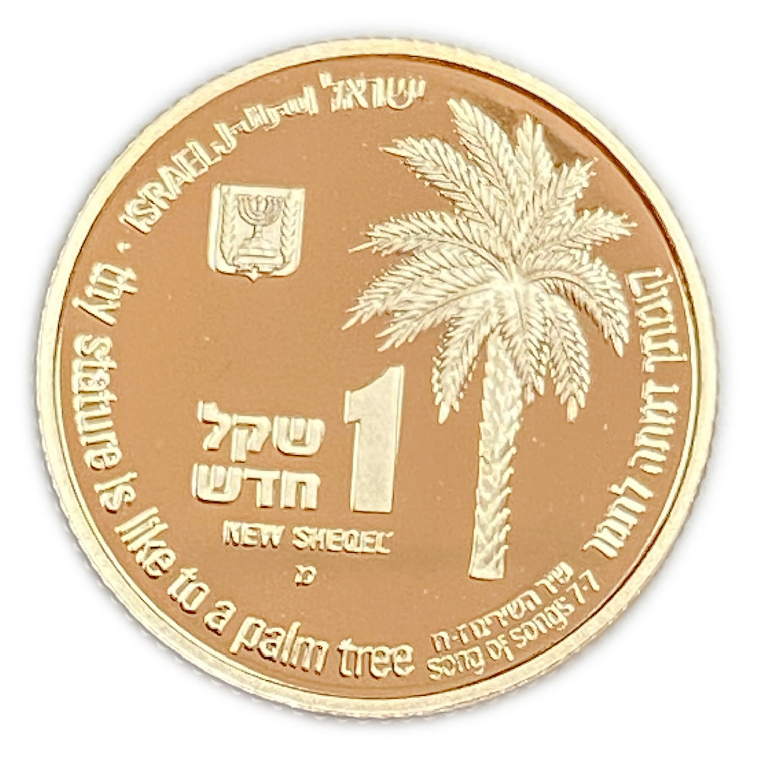 Israel - The Tiger and the Date 1 NIS - Gold 900, 3.46 g, 18 mm
Leopard and Palm Tree
... - 1 0