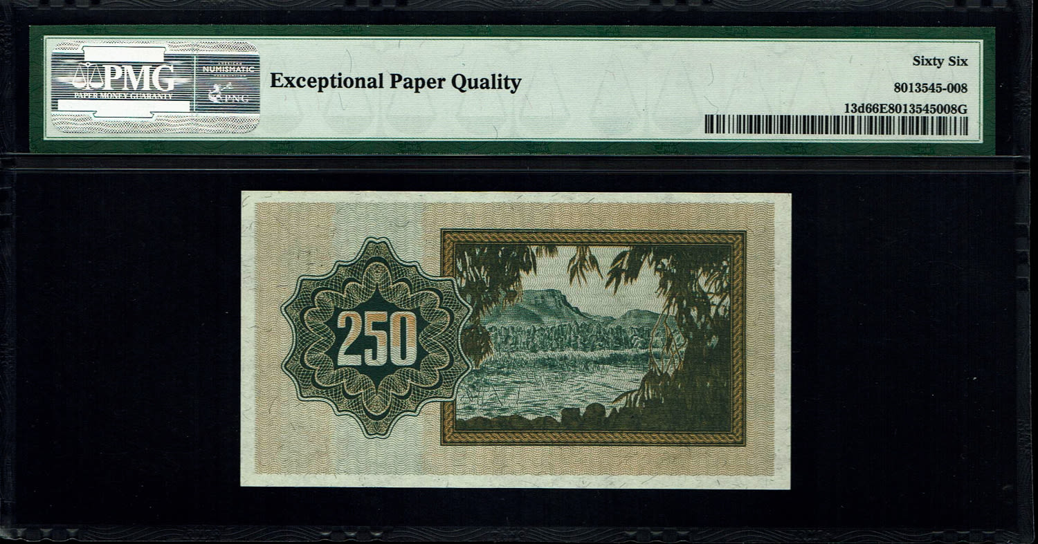Israel - Pair of 250 Prutah 1952 - "Menorah left" - PMG 66 EPQ - Consequtive numbers - Prefix C ... - 1 4
