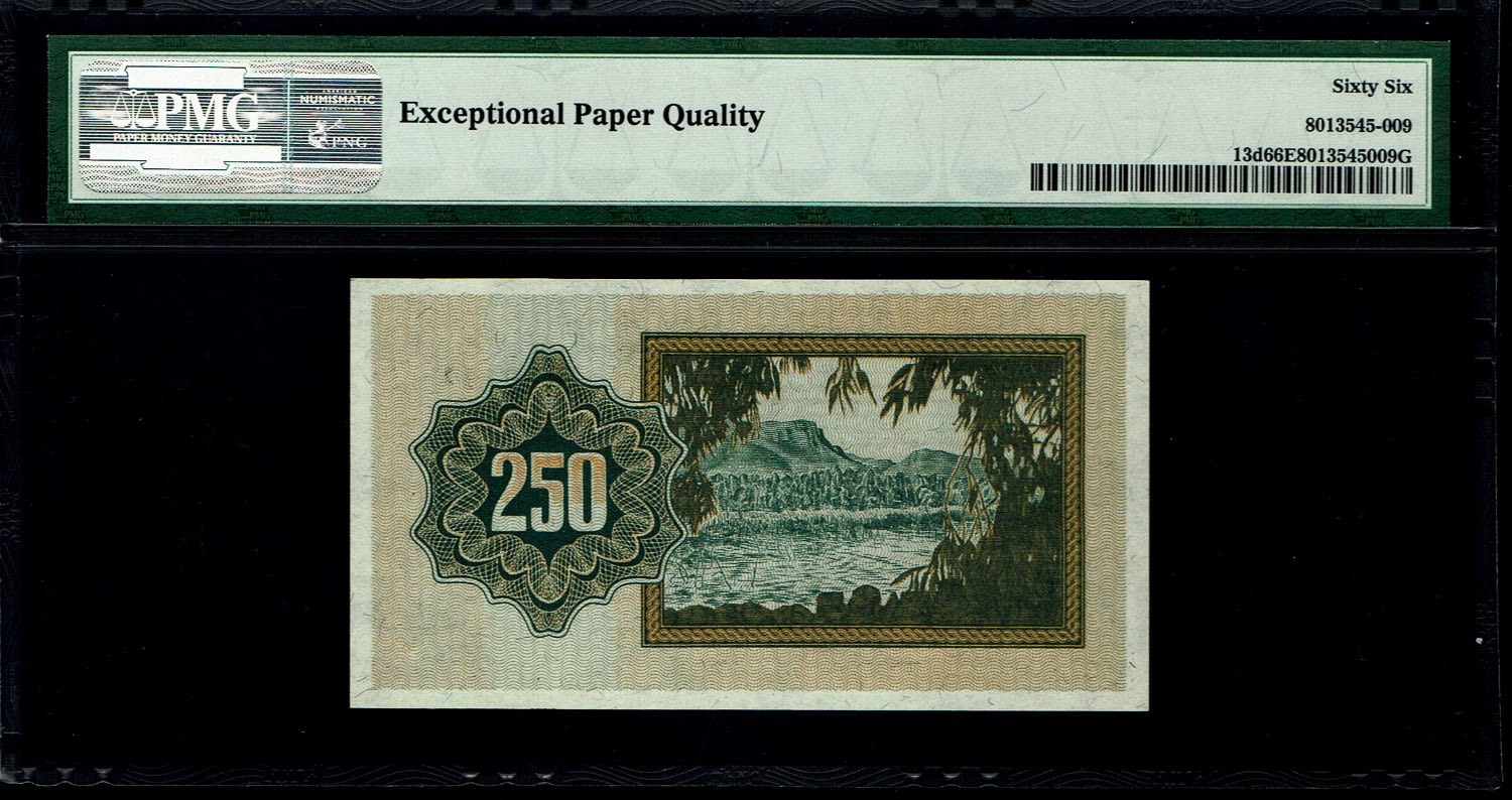 Israel - Pair of 250 Prutah 1952 - "Menorah left" - PMG 66 EPQ - Consequtive numbers - Prefix C ... - 1 2