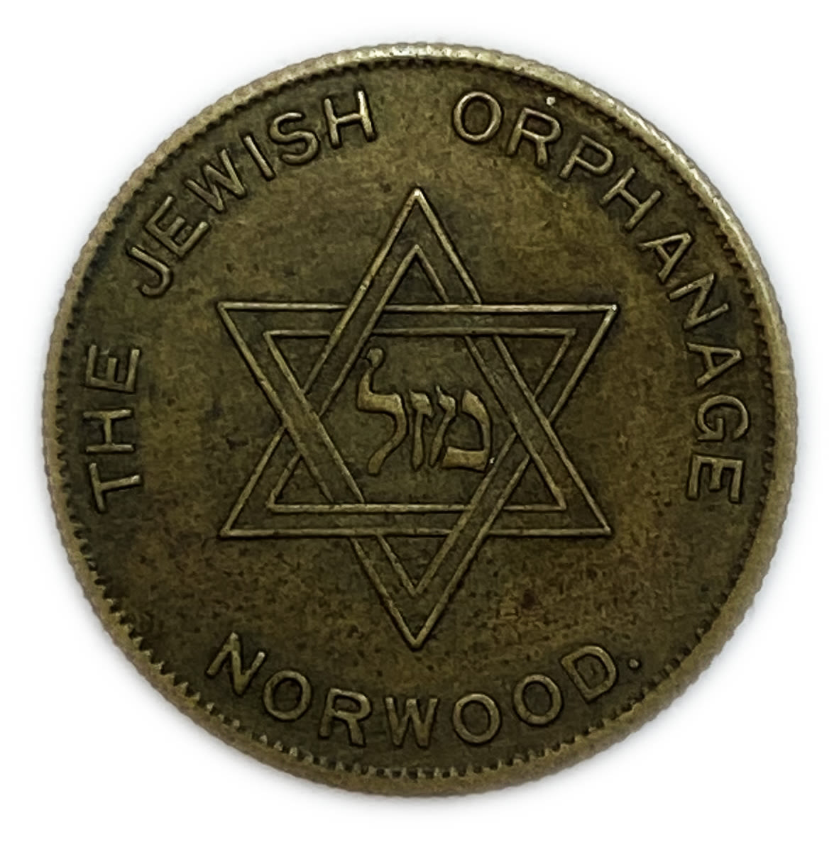 Judaica / Zionism - Token - the Jewish orphan house - UK
Obverse: The Jewish Orphanage Norwood around ... - 1 0