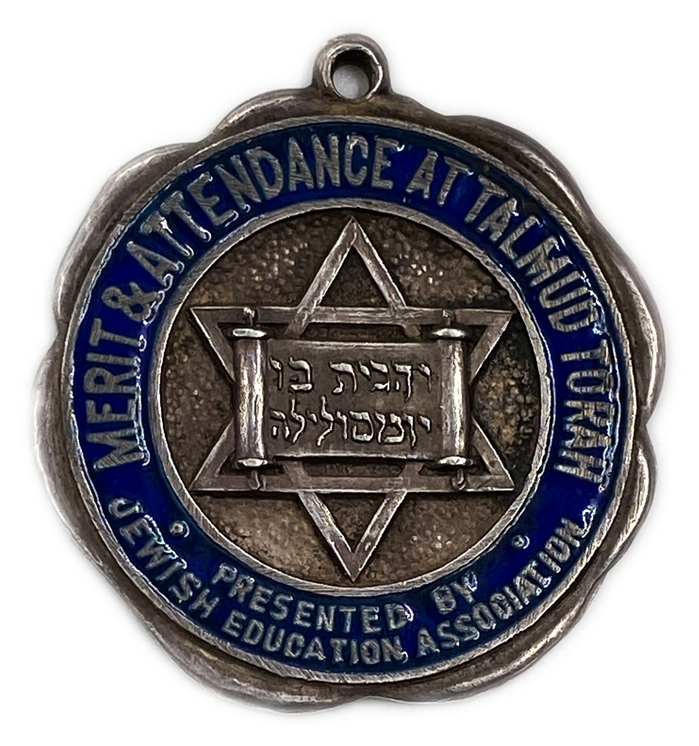 Judaica / Zionism - Talmud Torah Medal 1925 - "And you meditated on it day and night" - 925 silver
... - 1 0