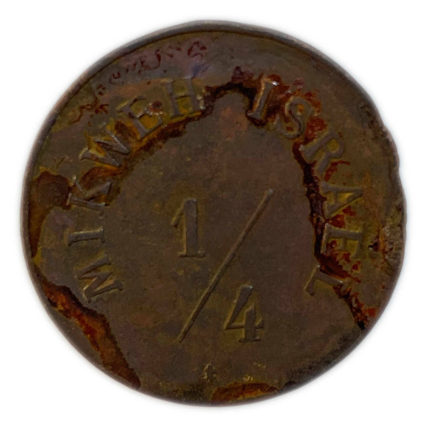 Palestine - Mikweh Israel - 1/4 Piaster 1879 - G-VG - Extremely Rare
Brass token about 1/4 Piaster. ... - 1 4