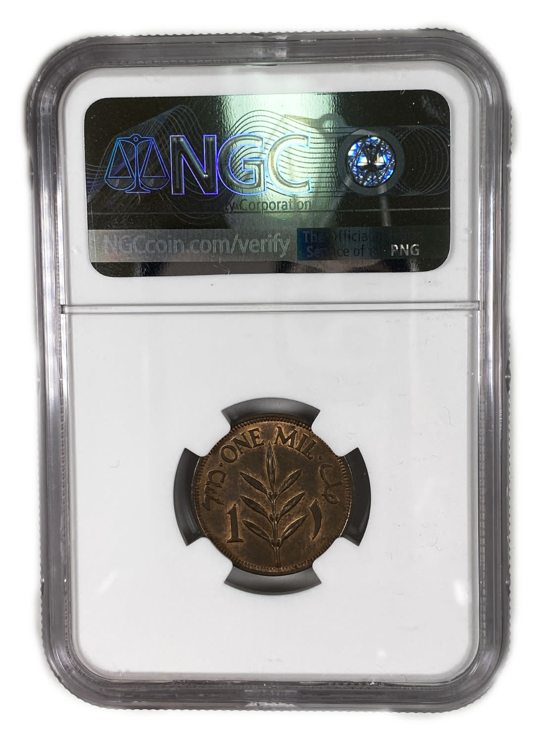 Palestine - 1 Mil 1937 - NGC 63 BN - UNC
Mil, was the Hebrew name of the coin that was legal in ... - 1 3