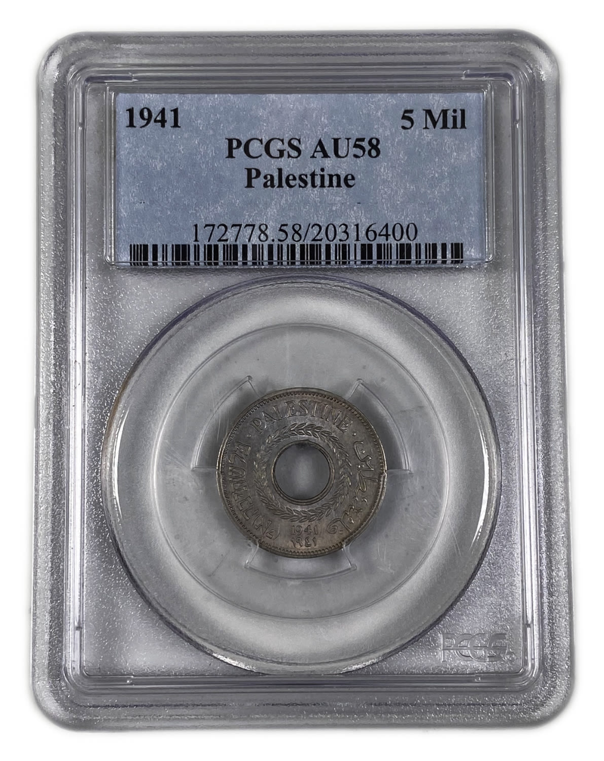 Palestine - 5 Mils 1927, 1941, 1946 - PCGS 64, 58
MIL, was the Hebrew name of the coin that was legal ... - 1 3