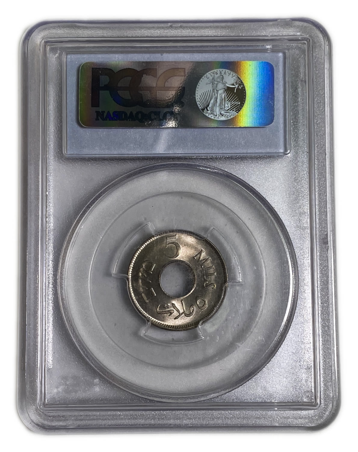 Palestine - 5 Mils 1927, 1941, 1946 - PCGS 64, 58
MIL, was the Hebrew name of the coin that was legal ... - 1 2