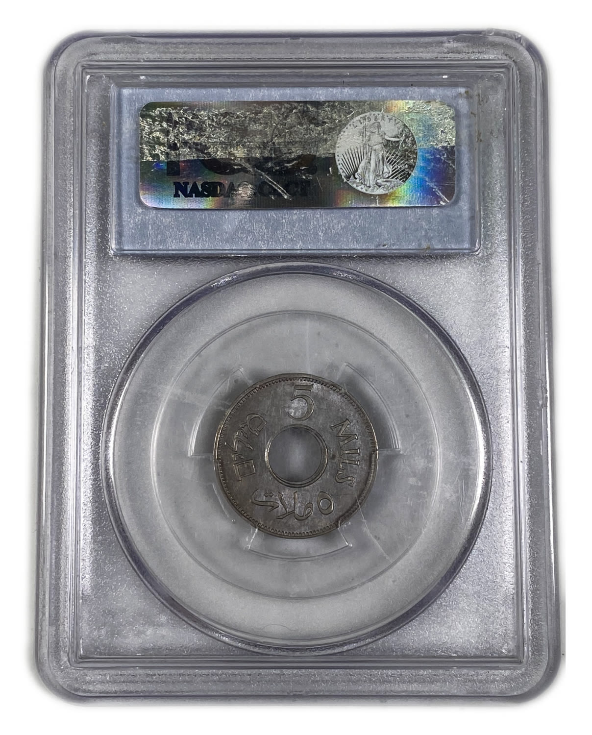 Palestine - 5 Mils 1927, 1941, 1946 - PCGS 64, 58
MIL, was the Hebrew name of the coin that was legal ... - 1 4