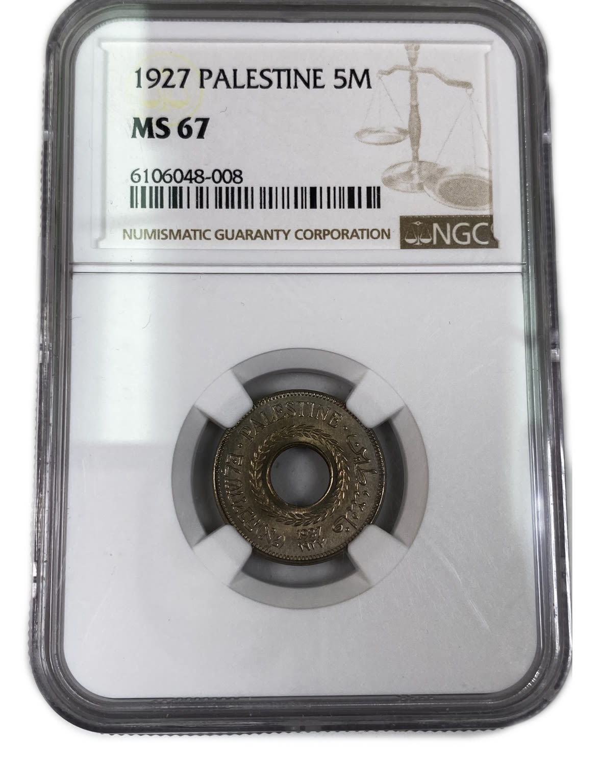 Palestine - 5 Mils 1927 - NGC MS 67
MIL, was the Hebrew name of the coin that was legal in Israel ... - 1 2