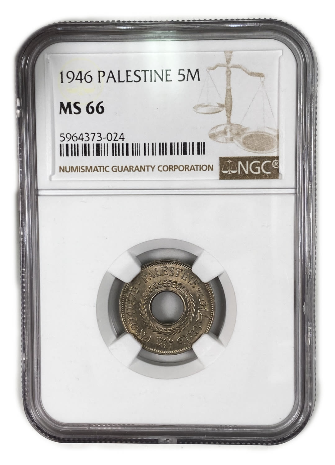 Palestine - 5 Mils 1946 - NGC 66
MIL, was the Hebrew name of the coin that was legal in Israel ... - 1 2