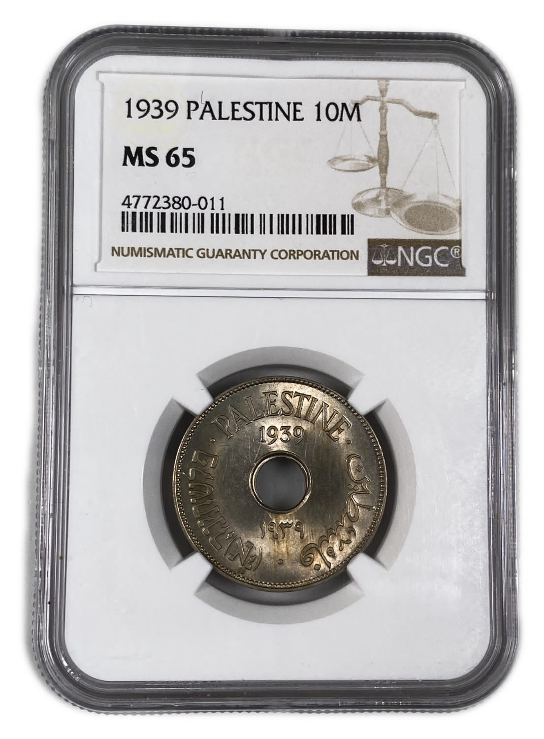 Palestine - 10 Mils 1939 - NGC 65
MIL, was the Hebrew name of the coin that was legal in Israel ... - 1 2