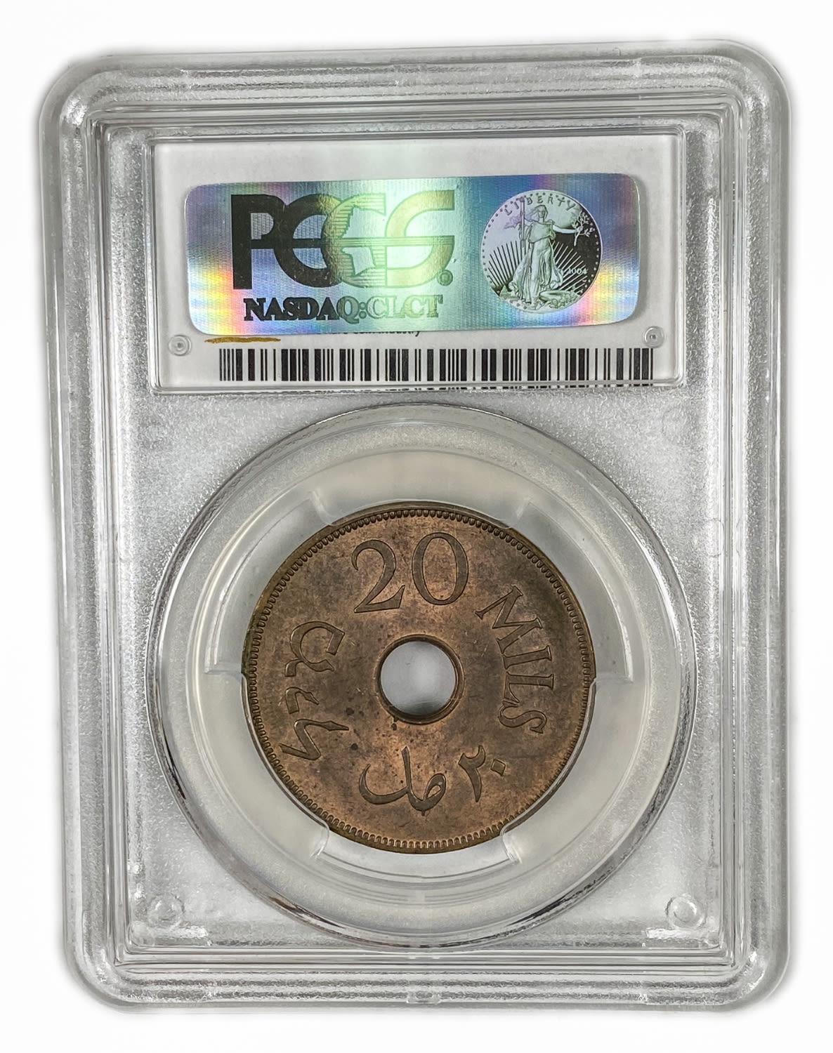 Palestine - 20 Mils 1942 - PCGS MS 64 RB
MIL, was the Hebrew name of the coin that was legal in ... - 1 3