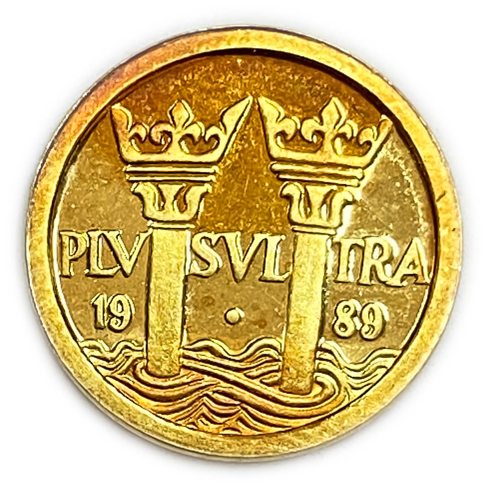 Spain - 10 Eco 1989 - Gold 900, 3.44g, 16mm
Only 10% fees + VAT on this item
Obverse: ... - 1 1