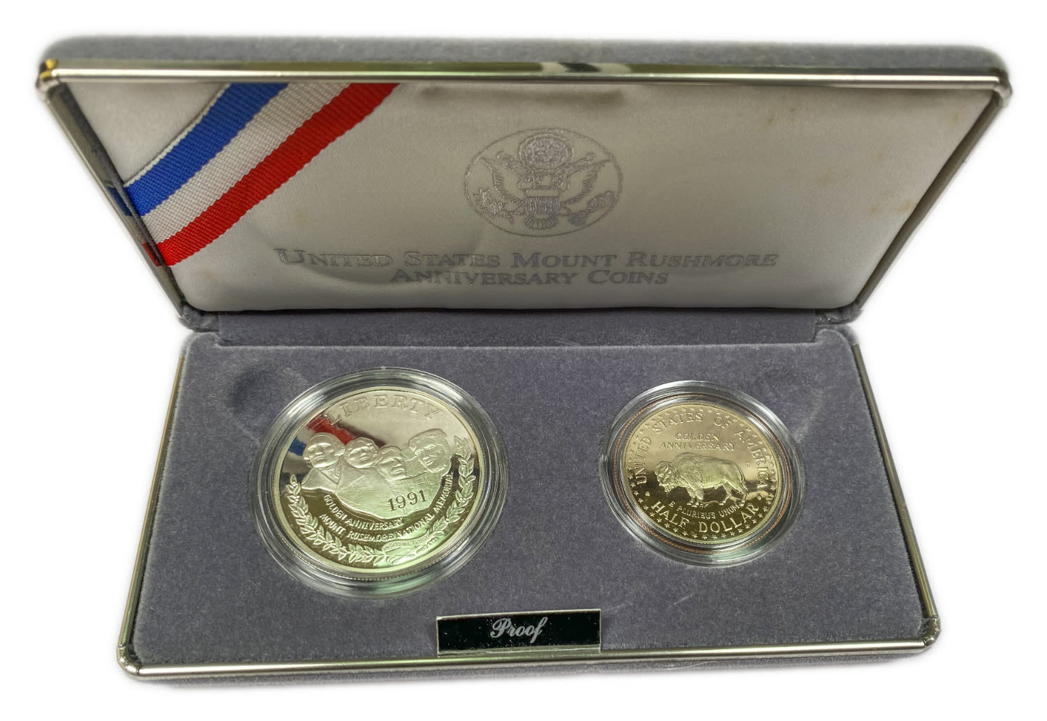 USA - Lot of 4 medals / silver coins, in the original cases - 1991, 1992, 1995 - UNC Conditions - 1 3
