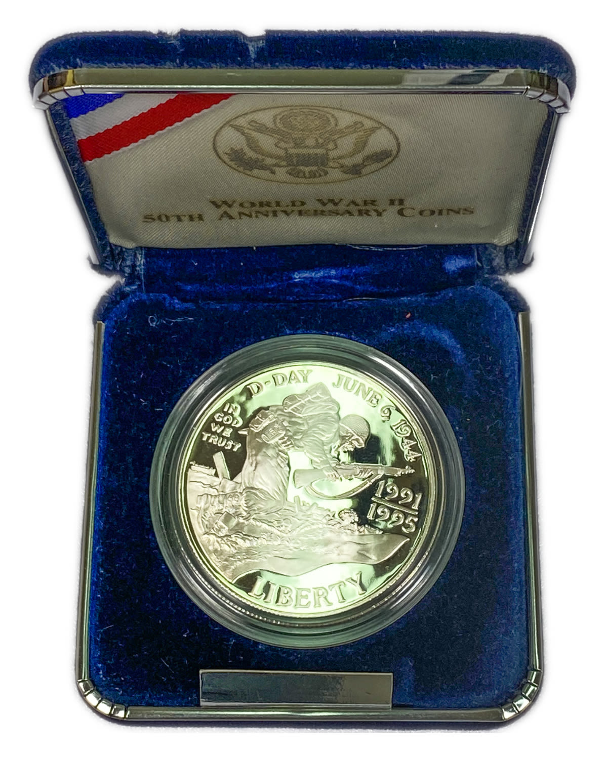 USA - Lot of 4 medals / silver coins, in the original cases - 1991, 1992, 1995 - UNC Conditions - 1 1