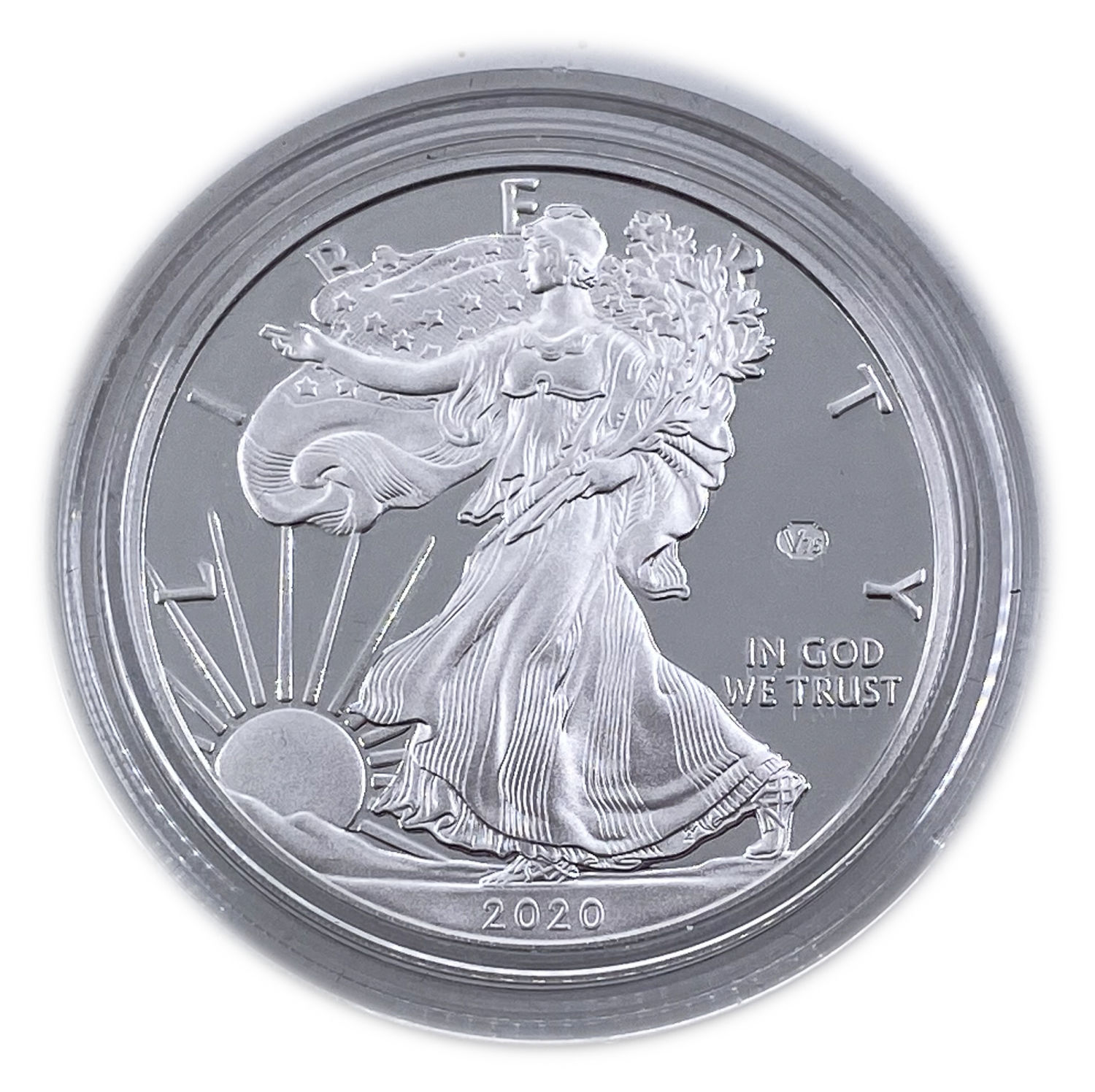 USA - 1 Dollar 2020 - End of World War II 75th Anniversary American Eagle Silver Proof Coin - Mintage 75 ... - 1 0