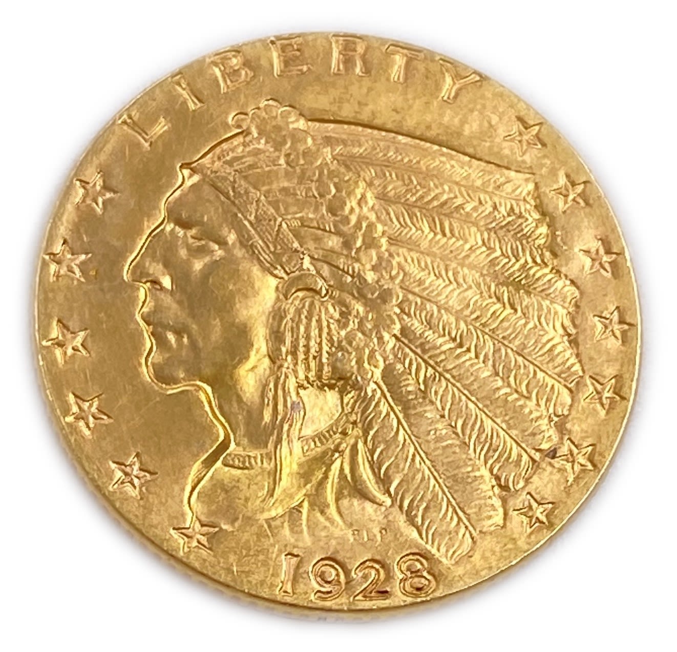 US - 2.5 Dollar Coin 1928 - Indian Head - Quarter Eagle - 900 Gold, Weight 4.17, 18mm - ... - 1 0
