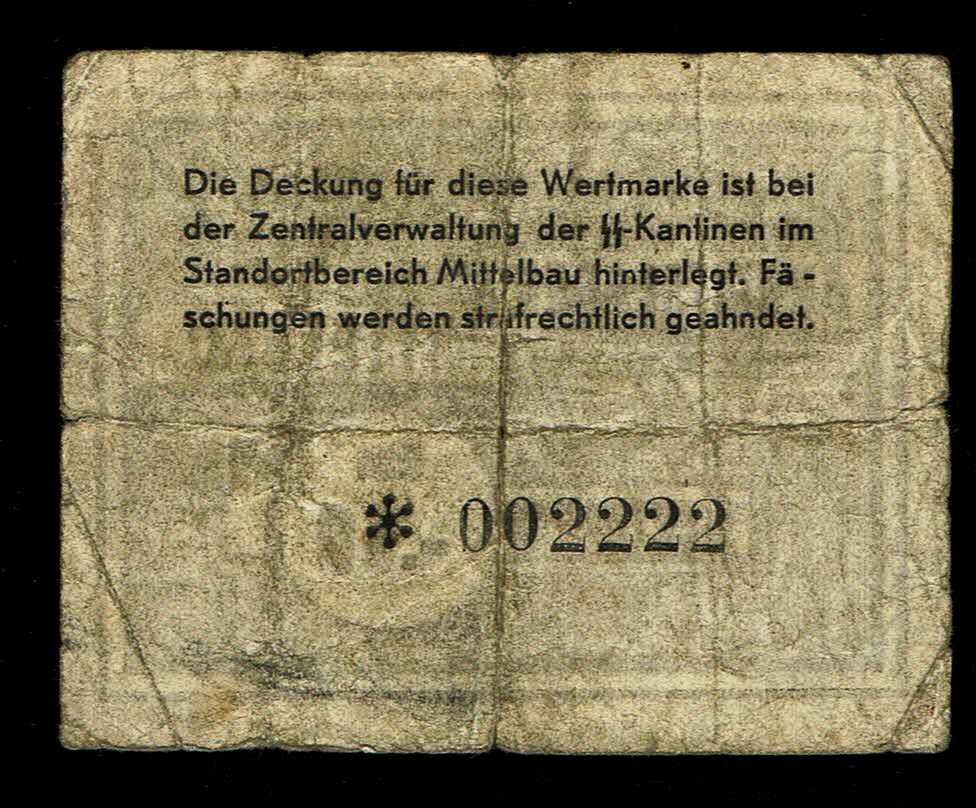 Holocaust concentration camps money - Germany - 0.01 reichsmark 1943 - Special serial number 002222 - ... - 1 1