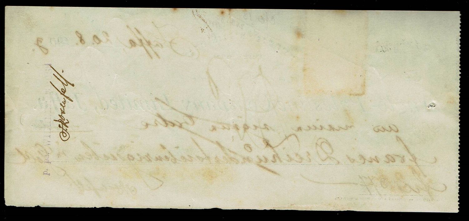 Palestine - Check for 377 francs - 20.08.1903 - VF-XF
Check of the Anglo-Palestine Bank (No. 127). ... - 1 1