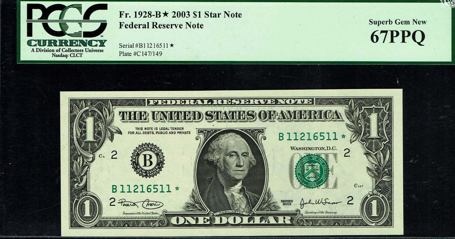 USA - 1 Dollar 2003 - With star - PCGS 67 PPQ
The dollar (or US dollar, also known as the US dollar ... - 1 0