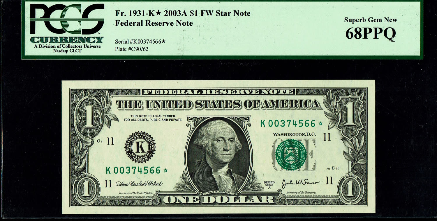 USA - 1 Dollar 2003 - With star - PCGS 68 PPQ
The dollar (or US dollar, also known as the US dollar ... - 1 0