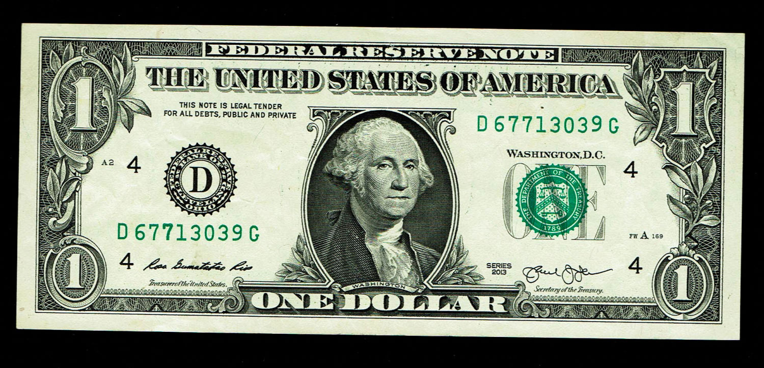 USA - 1 Dollar 2013 - Printing error - The digit 9 is above the other digits in the serial number - VF
... - 1 0