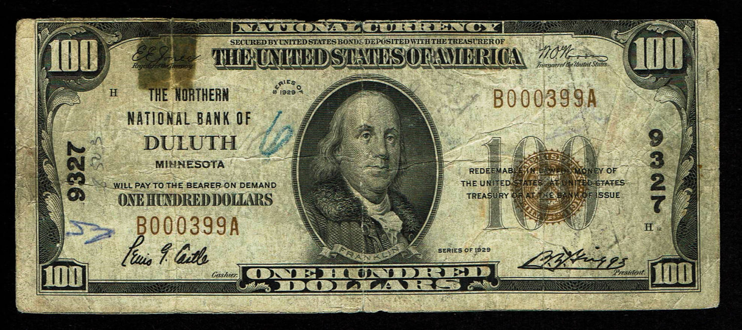 USA - 100 Dollars 1929 - Printing Error, Off-Center - F-VF
The dollar (or US dollar, also known as ... - 1 0