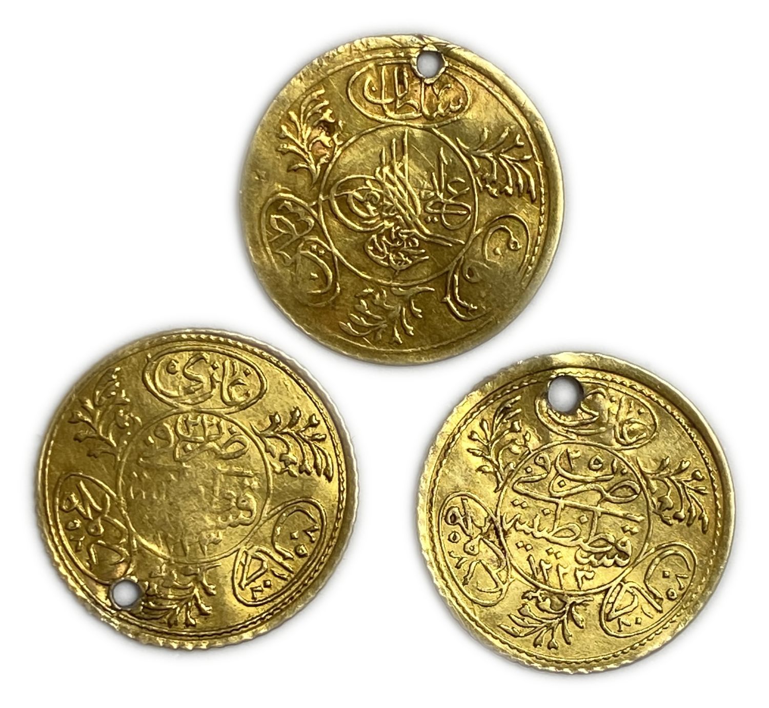 Ottoman Empire - Lot of 3 coins AH 1223 Hayriye - Mahmud II - Gold 873, 5.03g
Only 10% fees + VAT on ... - 1 1