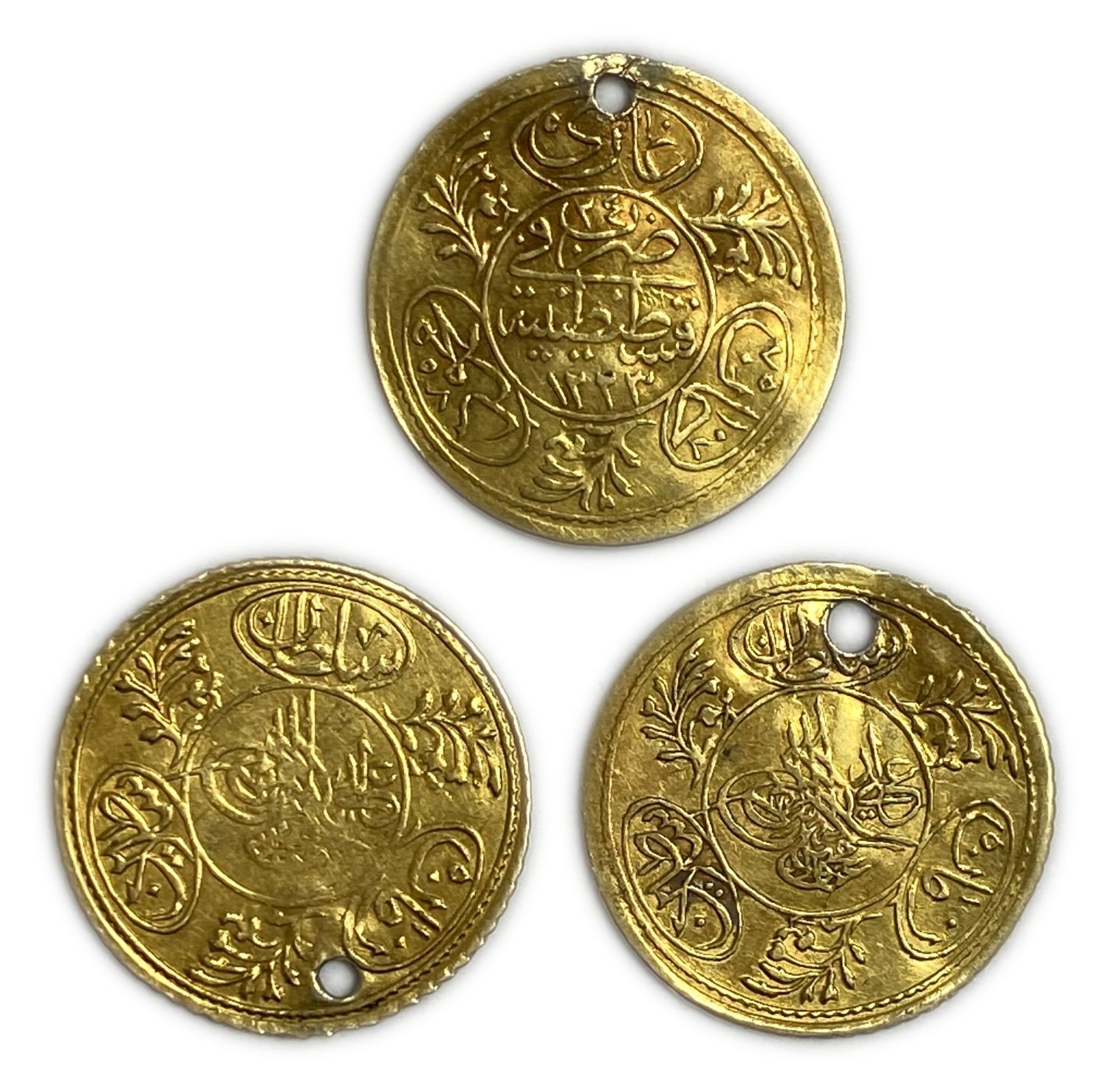Ottoman Empire - Lot of 3 coins AH 1223 Hayriye - Mahmud II - Gold 873, 5.03g
Only 10% fees + VAT on ... - 1 0