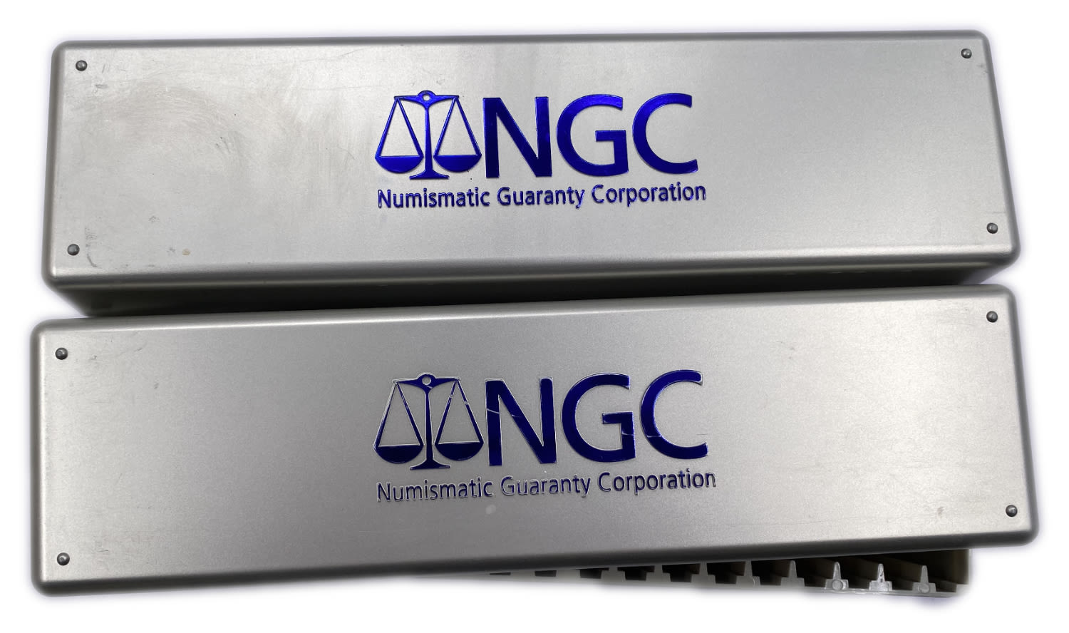 A pair of NGC graded coins storage boxes, also suitable for PCGS graded coins. - 1 0