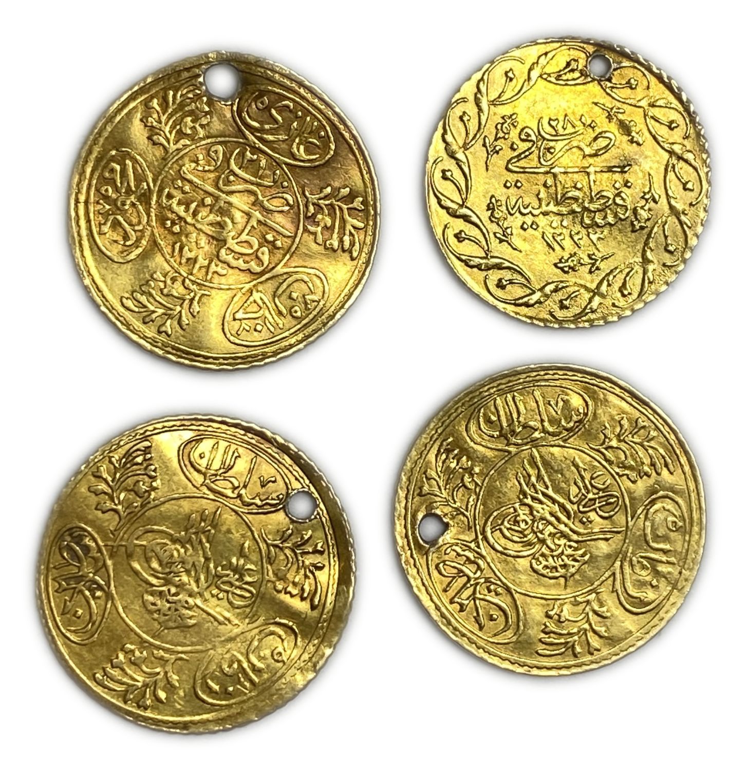 Ottoman Empire - Lot of 4 coins AH 1223 Hayriye - Mahmud II - Gold 873, 6.67g
Only 10% fees + VAT on ... - 1 1