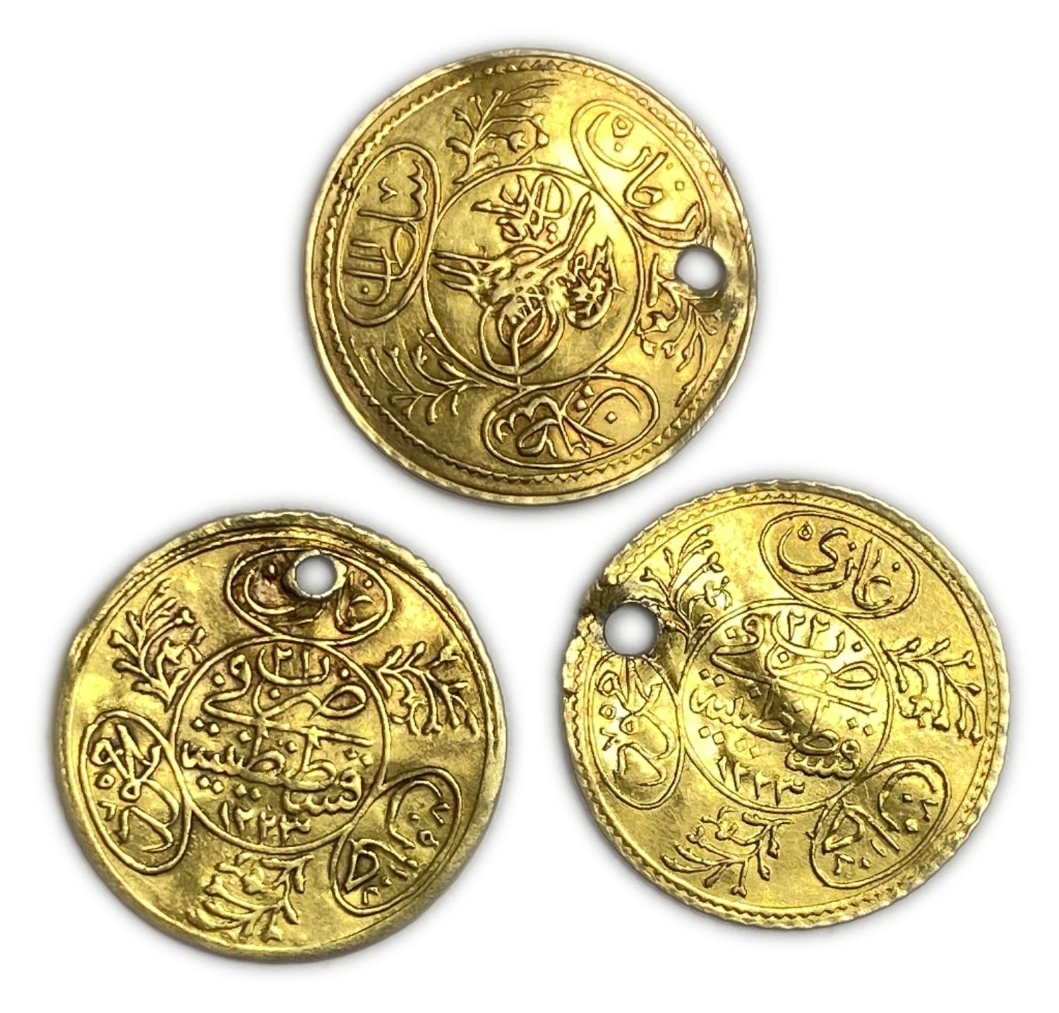 Ottoman Empire - Lot of 3 coins AH 1223 Hayriye - Mahmud II - Gold 873, 5.03g
Only 10% fees + VAT on ... - 1 0