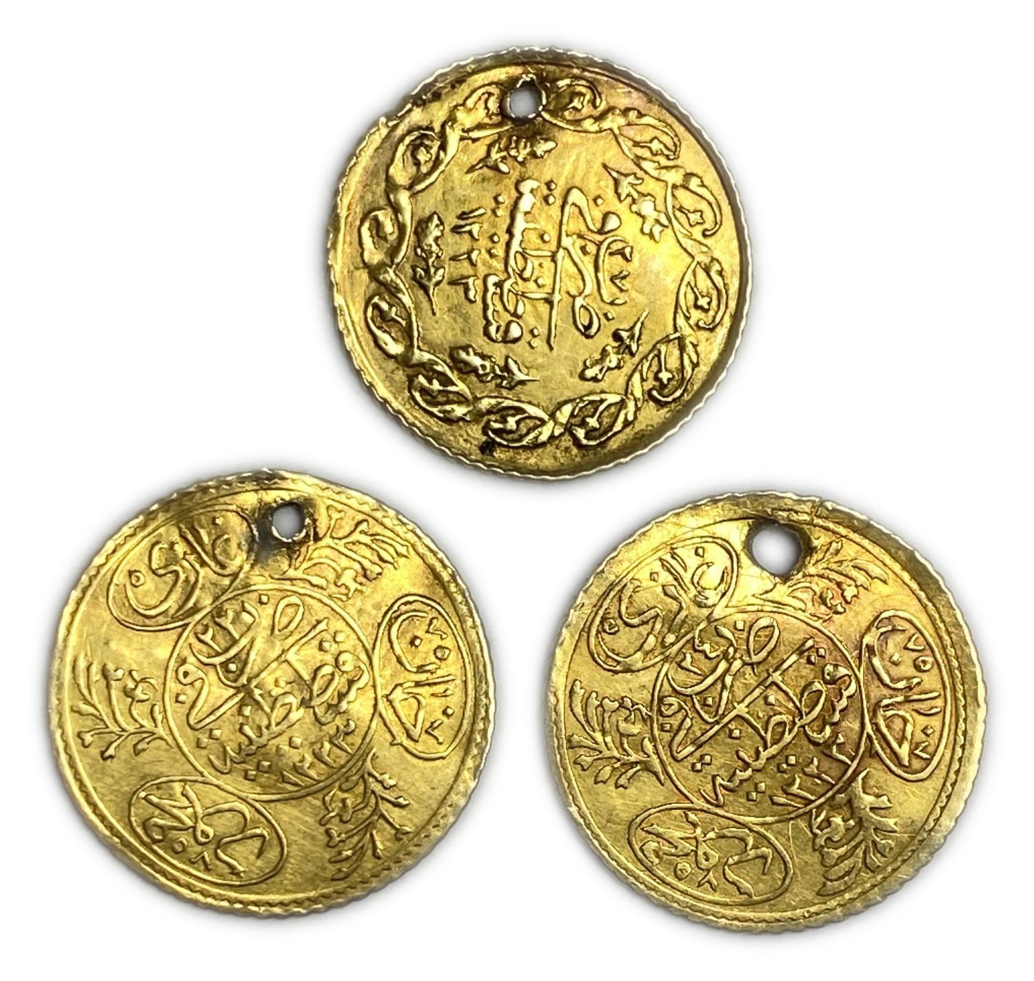 Ottoman Empire - Lot of 3 coins AH 1223 Hayriye - Mahmud II - Gold 873, 4.96g
Only 10% fees + VAT on ... - 1 0