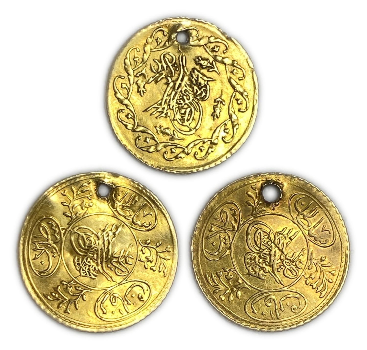 Ottoman Empire - Lot of 3 coins AH 1223 Hayriye - Mahmud II - Gold 873, 4.96g
Only 10% fees + VAT on ... - 1 1