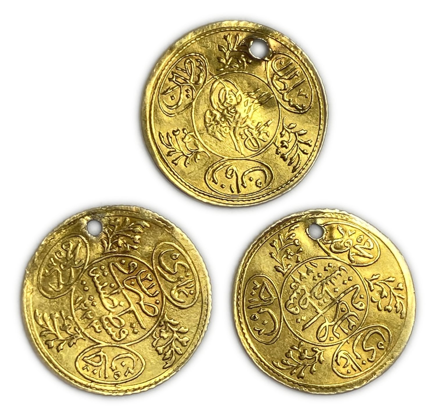 Ottoman Empire - Lot of 3 coins AH 1223 Hayriye - Mahmud II - Gold 873, 5.04g
Only 10% fees + ... - 1 1