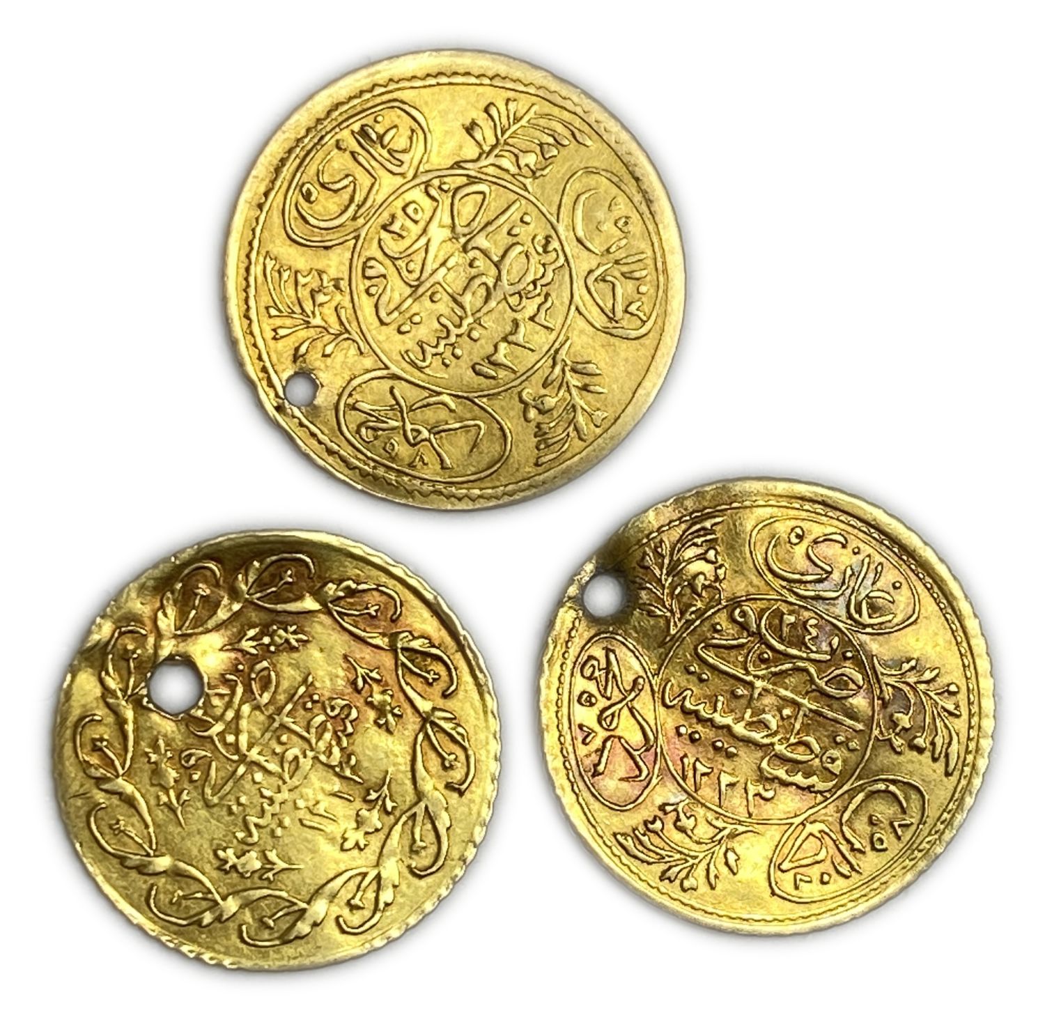 Ottoman Empire - Lot of 3 coins AH 1223 Hayriye - Mahmud II - Gold 873, 4.9g
Only 10% fees + VAT on ... - 1 1