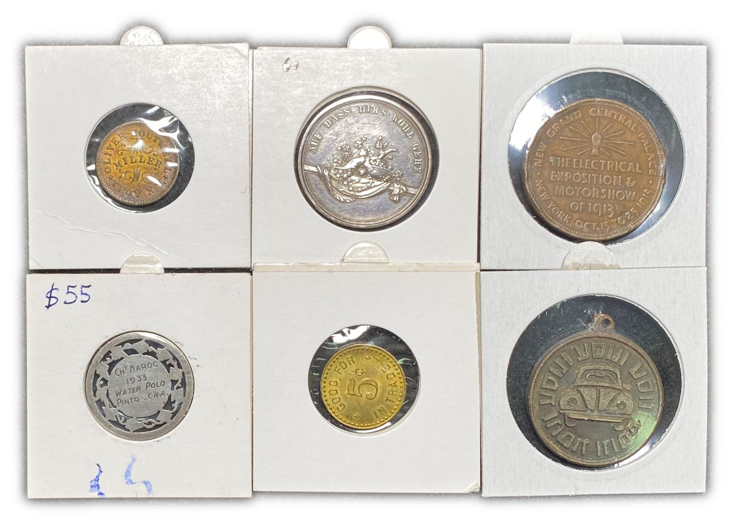 Judaica / Zionism / World - Lot of 6 Tokens from the world - 1 1