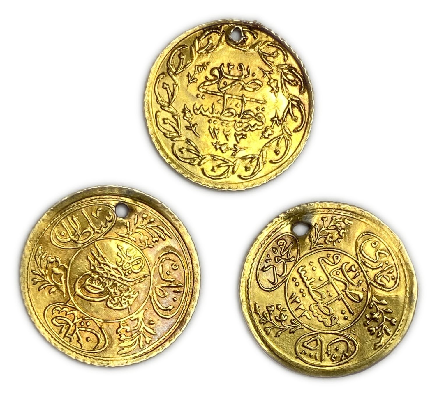 Ottoman Empire - Lot of 3 coins AH 1223 Hayriye - Mahmud II - Gold 873, 4.98g
Only 10% fees + VAT on ... - 1 0